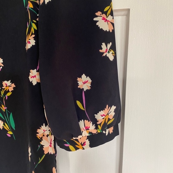 Navy Floral Dress - Picture 3 of 3